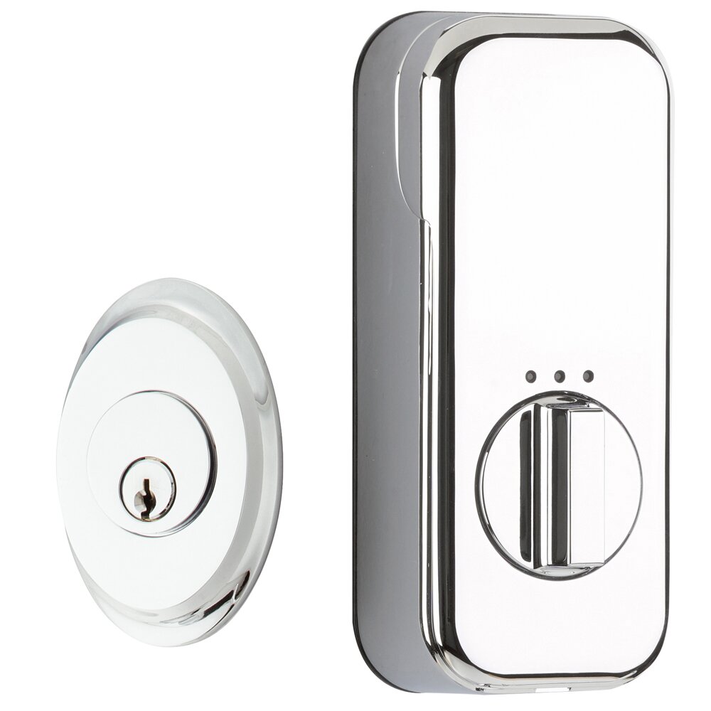 Empowered Saratoga Single Cylinder Deadbolt Connected by August in Polished Chrome