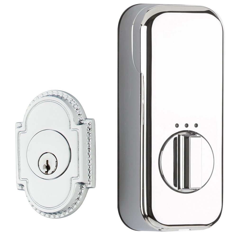 Empowered Knoxville Single Cylinder Deadbolt Connected by August in Polished Chrome