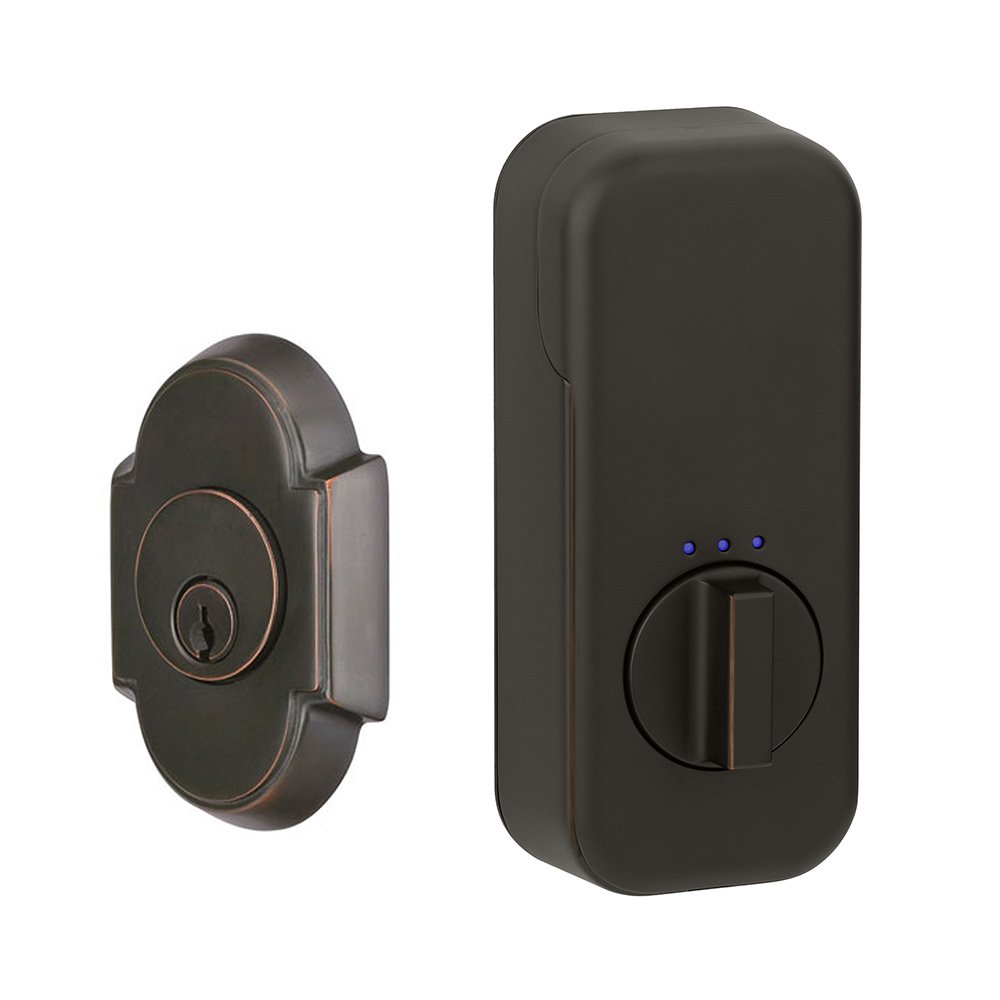 Empowered #8 Single Cylinder Deadbolt Connected by August in Oil Rubbed Bronze