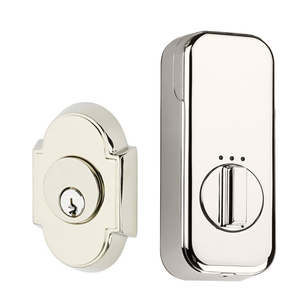 Empowered #8 Single Cylinder Deadbolt Connected by August in Polished Nickel