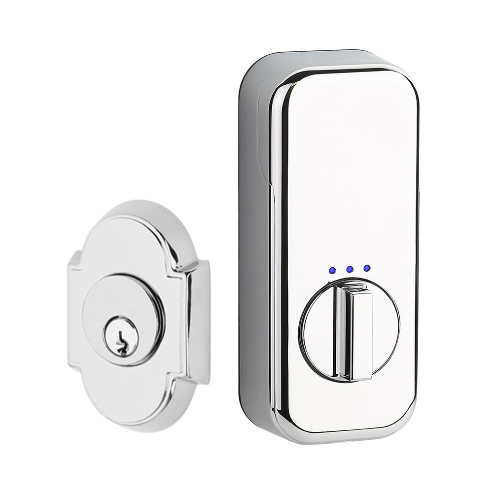Empowered #8 Single Cylinder Deadbolt Connected by August in Polished Chrome