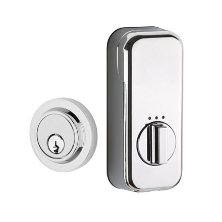 Empowered Modern Single Cylinder Deadbolt Connected by August in Polished Chrome