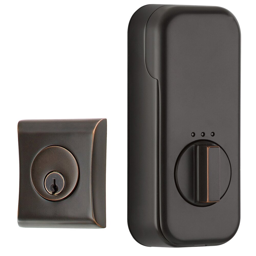 Empowered Neos Single Cylinder Deadbolt Connected by August in Oil Rubbed Bronze