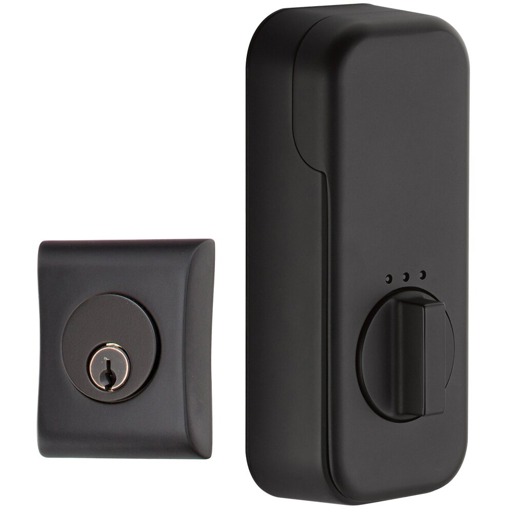 Empowered Neos Single Cylinder Deadbolt Connected by August in Flat Black