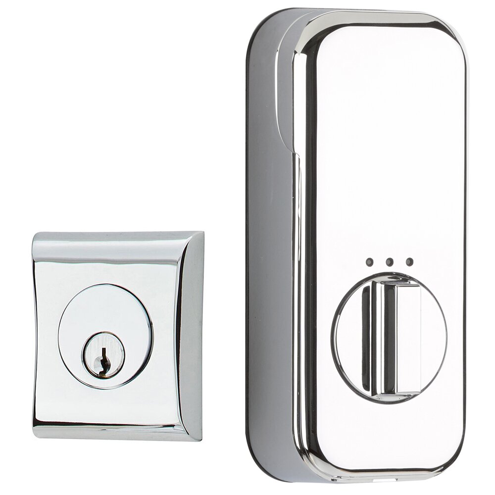 Empowered Neos Single Cylinder Deadbolt Connected by August in Polished Chrome