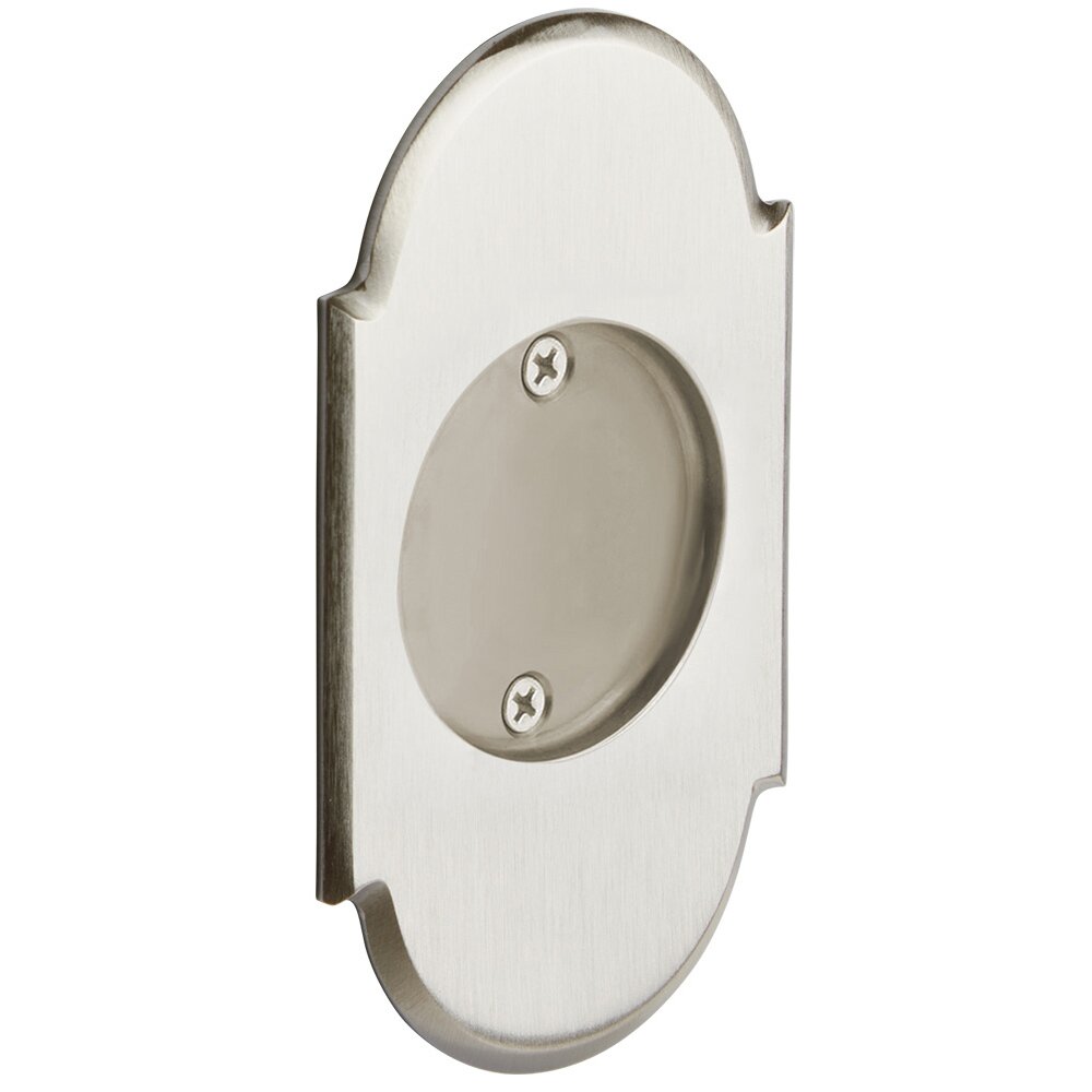 Tubular #8 Arch Dummy Pocket Door Hardware in Satin Nickel