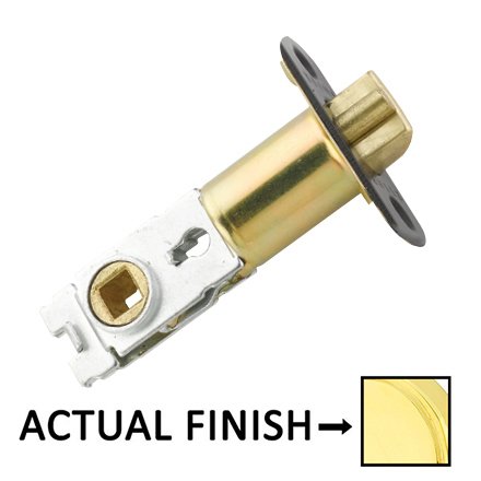 Radius Corners Key In Latch with 2 3/8" Backset in Unlacquered Brass