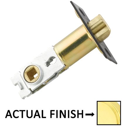 Key In Latch with 2 3/8" Backset in Unlacquered Brass