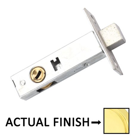 Privacy Thumbturn Latch with 2 3/8" Backset in Unlacquered Brass