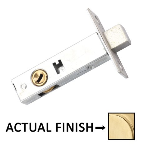 Privacy Thumbturn Latch with 2 3/8" Backset in Satin Brass
