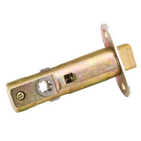 Privacy Standard Latch with 2 3/8" Backset in Polished Brass