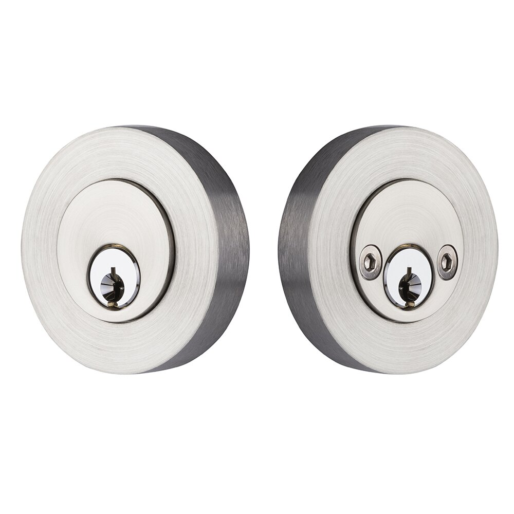 Modern Disc Double Cylinder Deadbolt in Brushed Stainless Steel