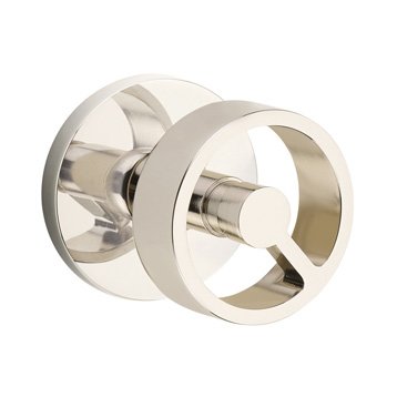 Double Dummy Disk Rosette with Right Handed Spoke Knob in Polished Nickel