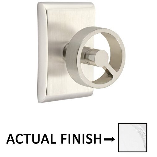 Passage Neos Rosette with Concealed Screws and Right Handed Spoke Knob in Matte White