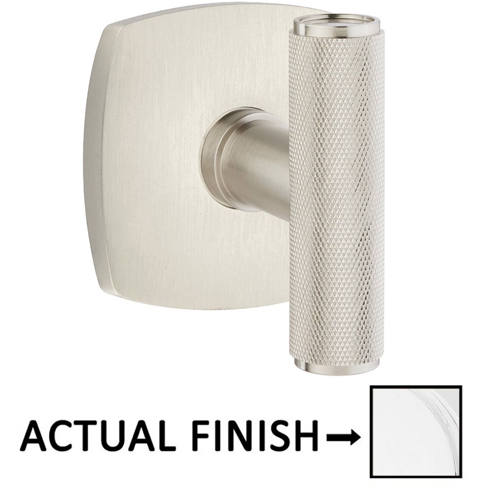 Passage Urban Modern Rosette with Concealed Screws for The Ace Knurled Knob in Matte White