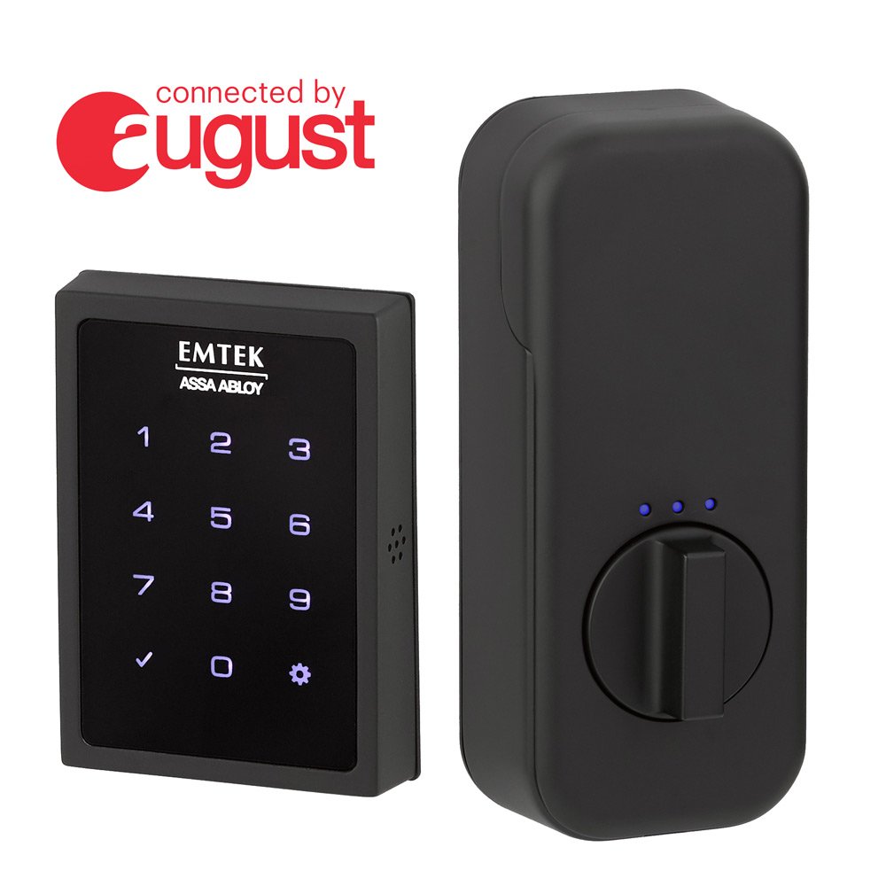 Touchscreen Keypad Smart Deadbolt Connected by August in Flat Black