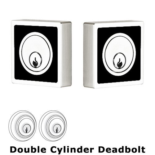 Martinique Inlayed Double Cylinder Deadbolt in Onyx Black