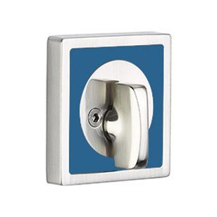 Martinique Inlayed Single Sided Deadbolt in Caribbean Blue
