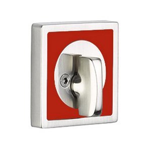 Martinique Inlayed Single Sided Deadbolt in Hibiscus Red