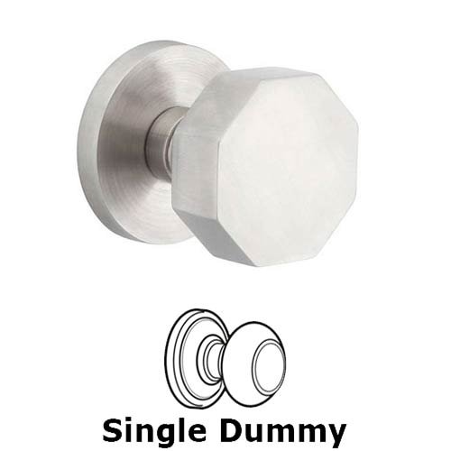 Single Dummy Octagon Door Knob With Brushed Stainless Steel Disk Rose
