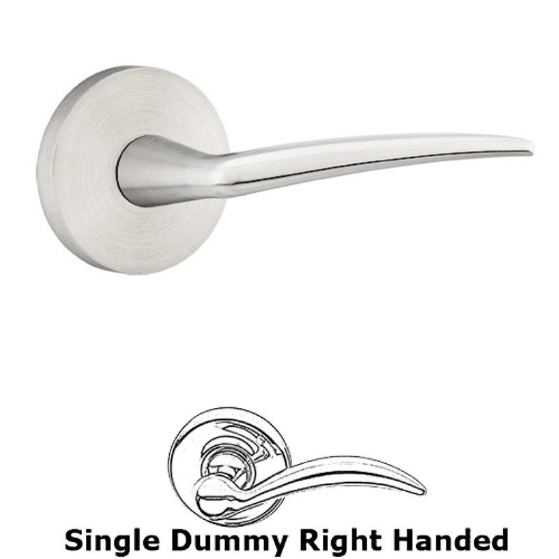Single Dummy Right Handed Poseidon Door Lever With Brushed Stainless Steel Disk Rose