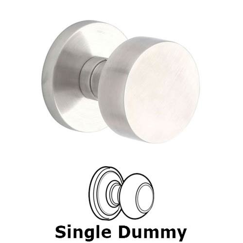 Single Dummy Round Door Knob With Brushed Stainless Steel Disk Rose