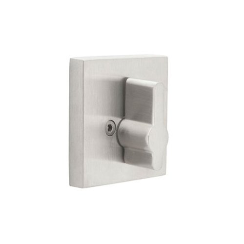 Square Stainless Single Sided Deadbolt in Brushed Stainless Steel