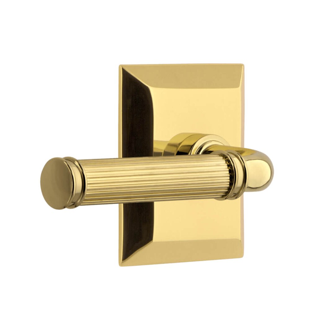 Fifth Avenue Square Rosette Single Dummy with Soleil Lever in Lifetime Brass