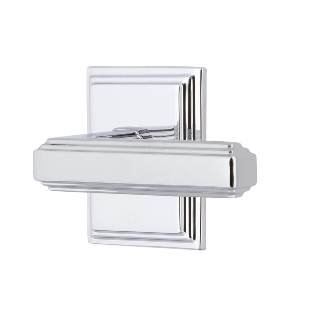Carre Square Rosette Privacy with Carre Lever in Bright Chrome