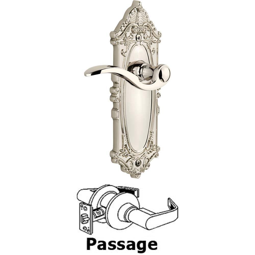Complete Passage Set - Grande Victorian Plate with Bellagio Lever in Polished Nickel