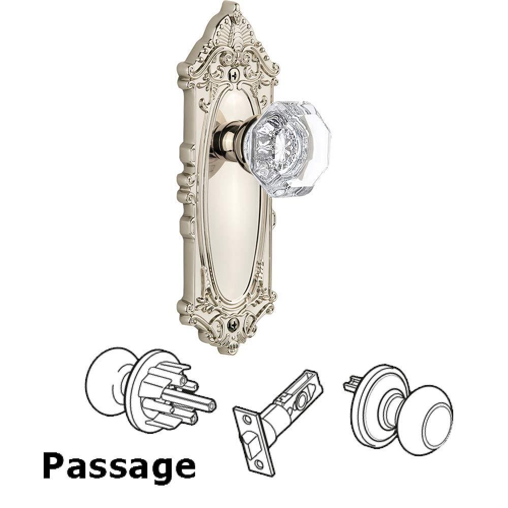 Complete Passage Set - Grande Victorian Plate with Chambord Knob in Polished Nickel