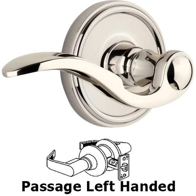Passage Georgetown Rosette with Bellagio Left Handed Lever in Polished Nickel