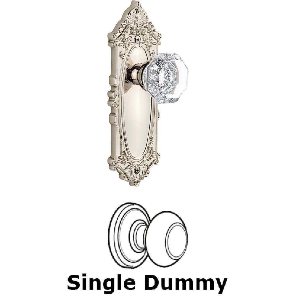 Single Dummy Knob - Grande Victorian Plate with Chambord Knob in Polished Nickel