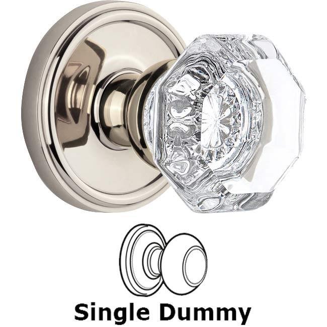 Single Dummy Knob - Georgetown Rosette with Chambord Knob in Polished Nickel