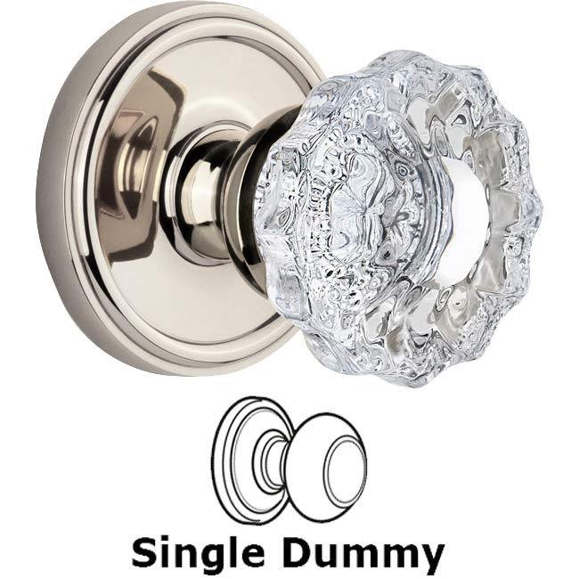 Single Dummy Knob - Georgetown Rosette with Versailles Knob in Polished Nickel