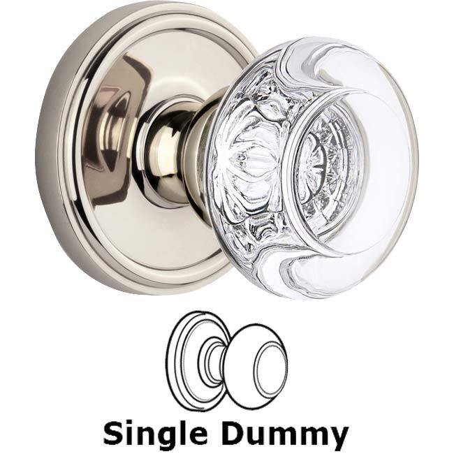 Single Dummy Knob - Georgetown Rosette with Bordeaux Knob in Polished Nickel