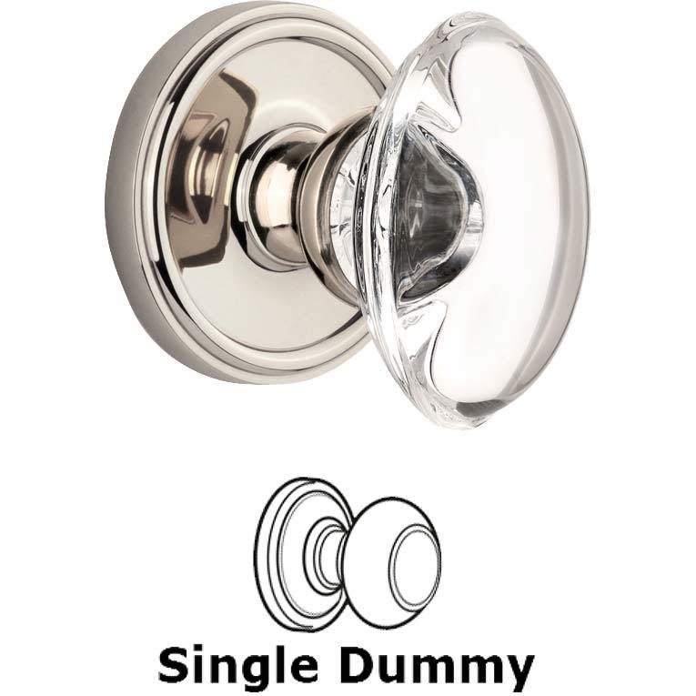 Single Dummy Knob - Georgetown Rosette with Provence Knob in Polished Nickel