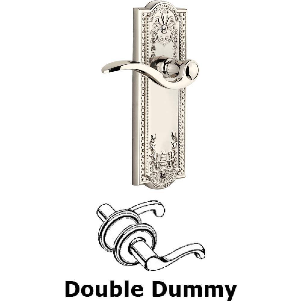 Double Dummy Parthenon Plate with Bellagio Left Handed Lever in Polished Nickel