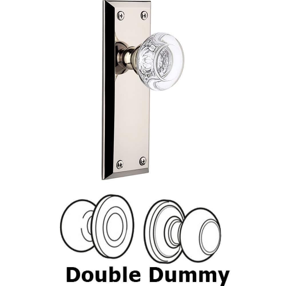 Double Dummy Set - Fifth Avenue Plate with Bordeaux Knob in Polished Nickel