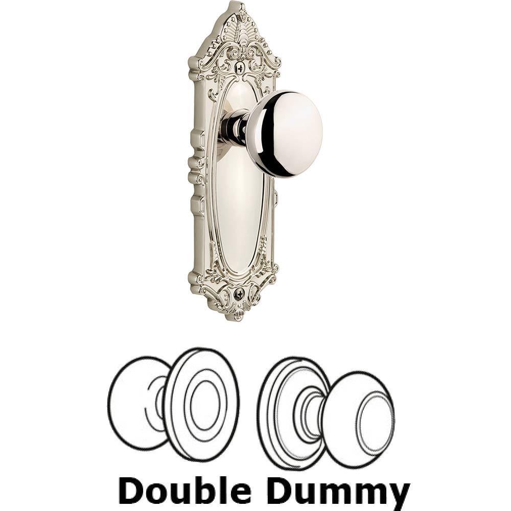 Double Dummy Set - Grande Victorian Plate with Fifth Avenue Knob in Polished Nickel