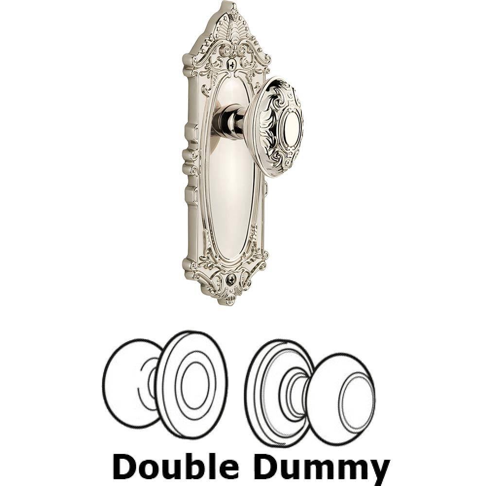 Double Dummy Set - Grande Victorian Plate with Grande Victorian Knob in Polished Nickel
