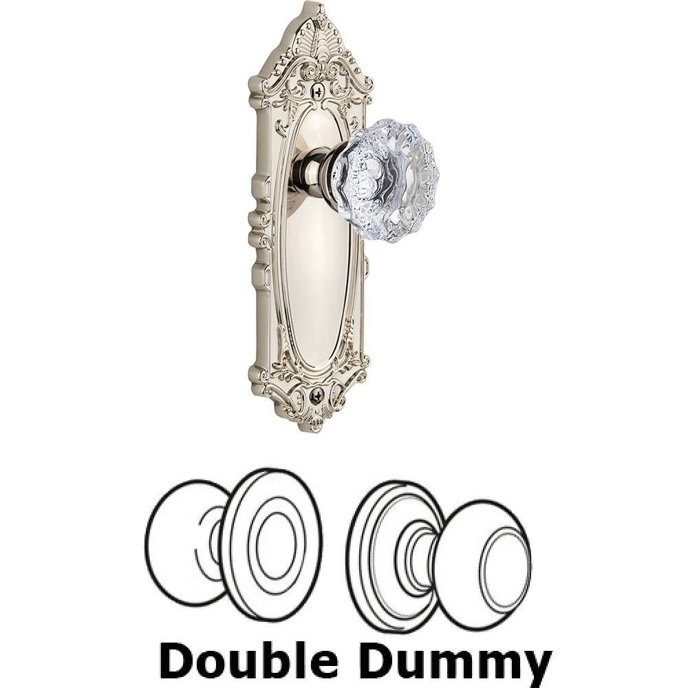 Double Dummy Set - Grande Victorian Plate with Fontainebleau Knob in Polished Nickel