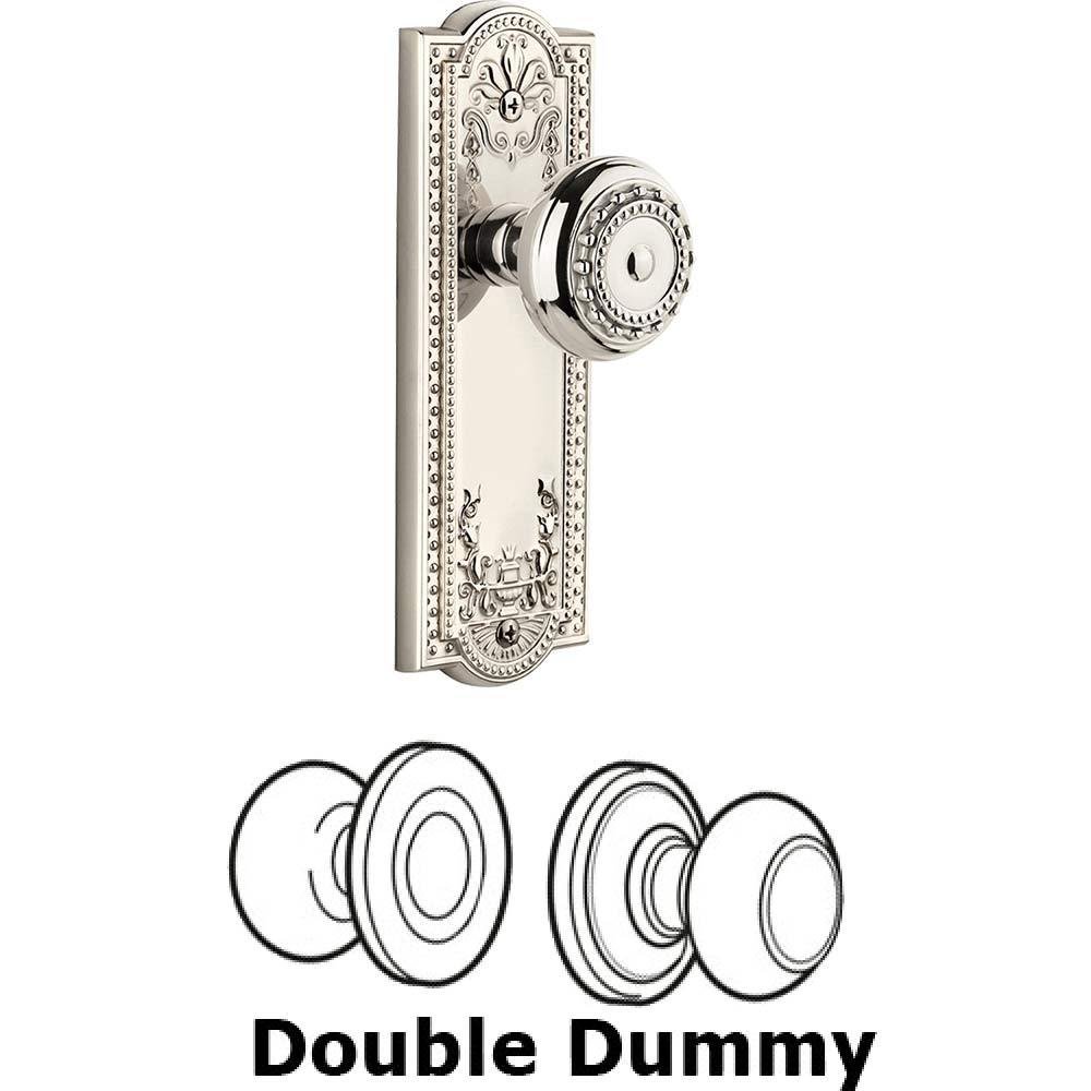 Double Dummy Set - Parthenon Plate with Parthenon Knob in Polished Nickel