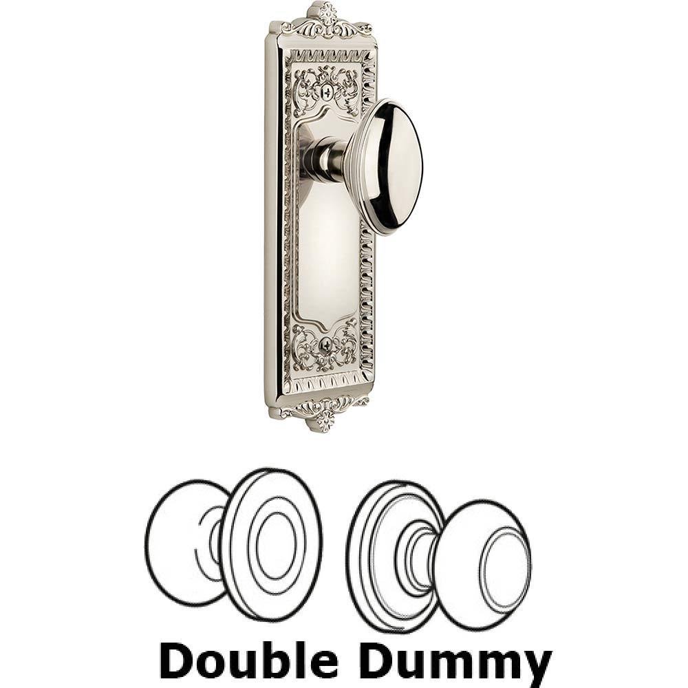 Double Dummy Set - Windsor Plate with Eden Prairie Knob in Polished Nickel