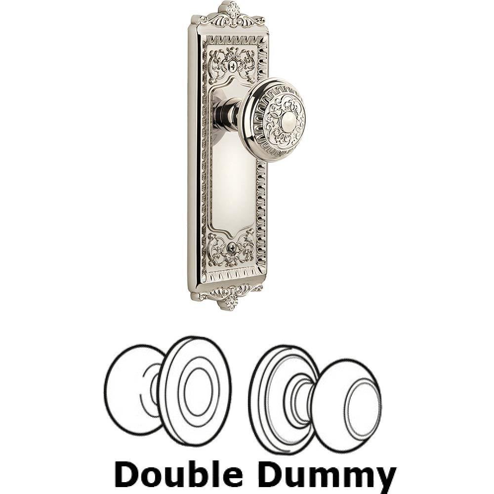 Double Dummy Set - Windsor Plate with Windsor Knob in Polished Nickel