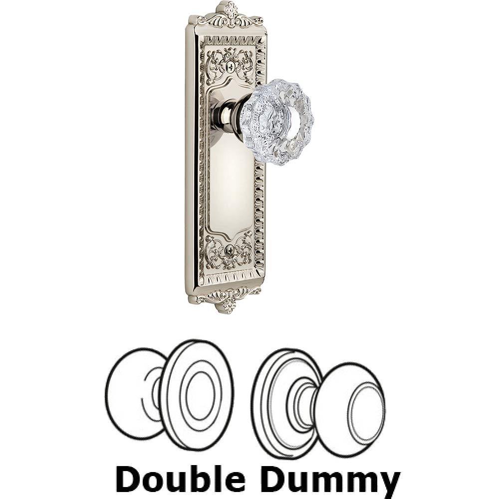 Double Dummy Set - Windsor Plate with Versailles Knob in Polished Nickel
