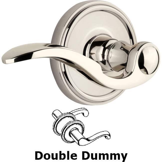 Double Dummy Georgetown Rosette with Bellagio Right Handed Lever in Polished Nickel