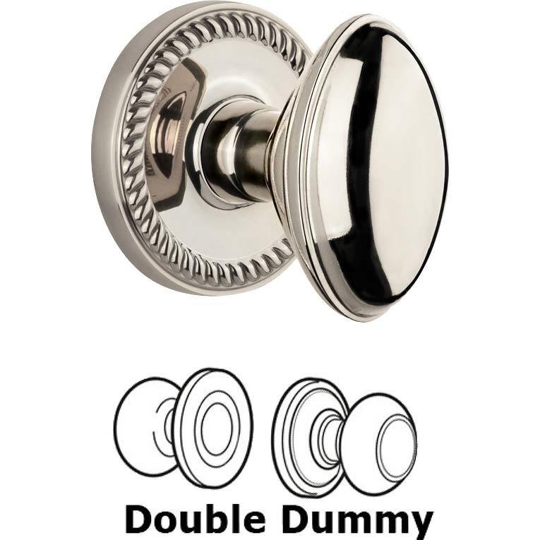 Double Dummy Set - Newport Rosette with Eden Prairie Knob in Polished Nickel