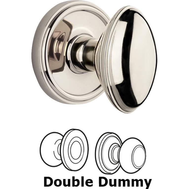 Double Dummy Set - Georgetown Rosette with Eden Prairie Knob in Polished Nickel