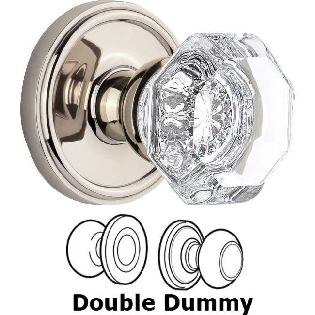 Double Dummy Set - Georgetown Rosette with Chambord Knob in Polished Nickel